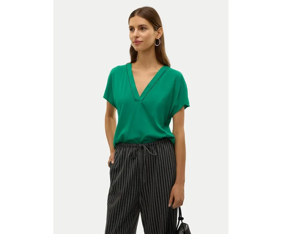 obrazek 1 Vero Moda Bluzka Bella 10327551 Zielony Regular Fit