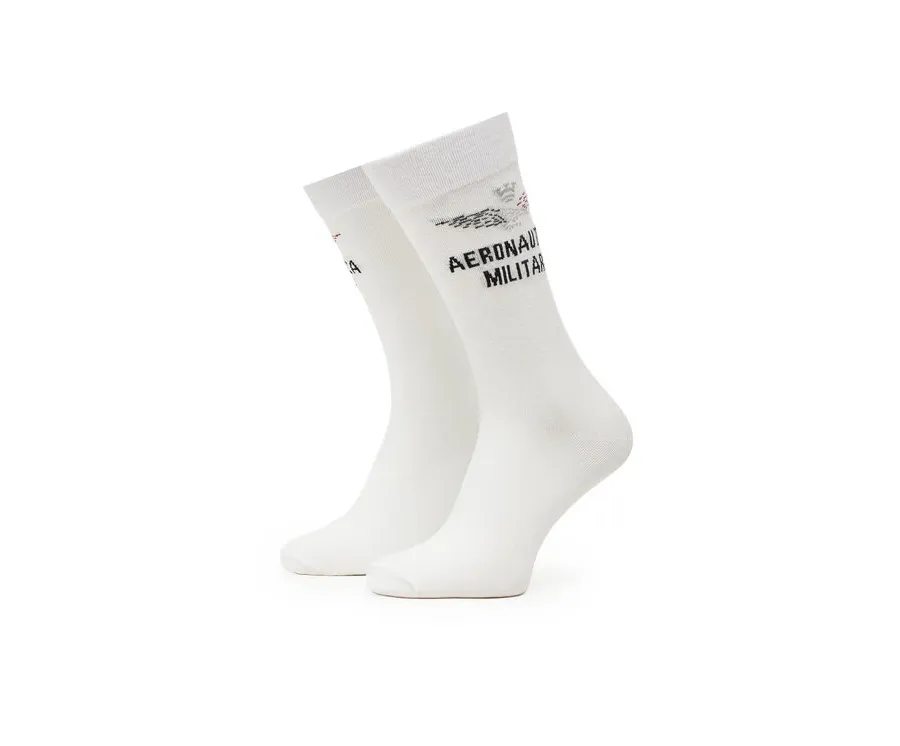 obrazek 1 Aeronautica Militare Skarpety Wysokie Męskie 251CZ010L499 Biały