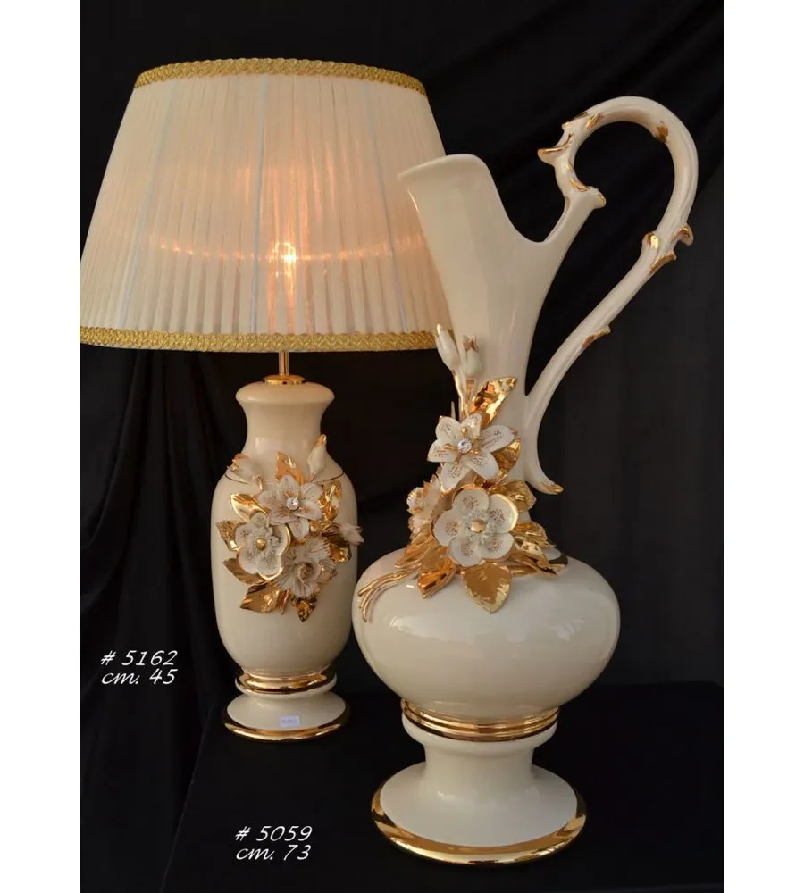 obrazek 1 Elegancka lampa i wazon dekoracyjny z ceramiki do salonu