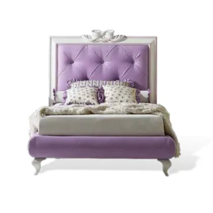 Zdjęcie Przepiękne łóżko z tapicerowanym zagłówkiem w romantycznym stylu - Ferretti e Ferretti