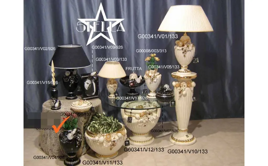 obrazek 1 Prestiżowy czarny ceramiczny wazon z platyną