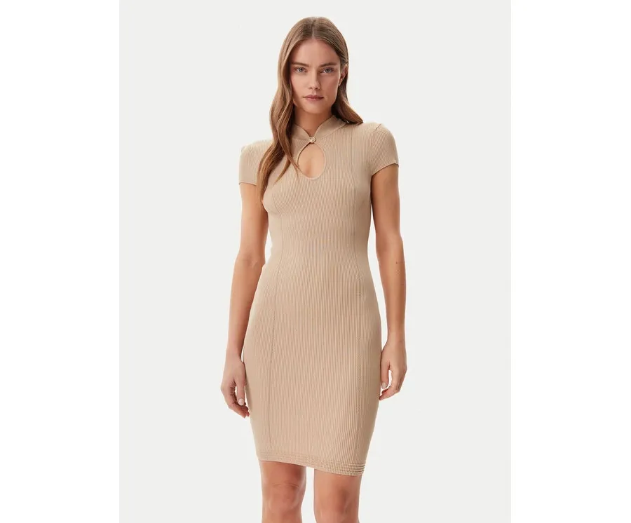obrazek 1 Guess Sukienka dzianinowa W5GK46 Z3L10 Brązowy Slim Fit