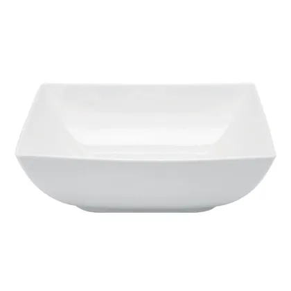 Zdjęcie Biały klasyczny porcelanowy talerz do zupy z serii Carré White inspirowanej stylem Azji - Vista Alegre