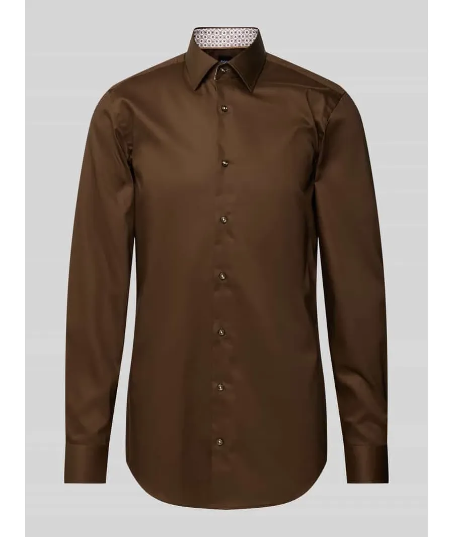 obrazek 1 Koszula biznesowa o kroju slim fit z czystej bawełny