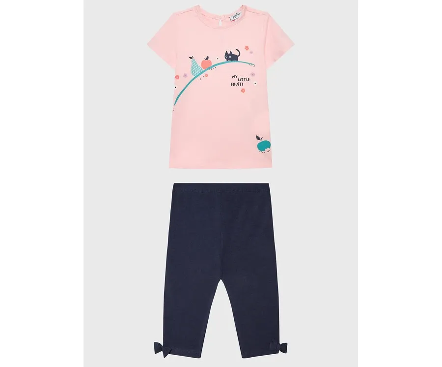 obrazek 1 OVS Komplet t-shirt i legginsy 1766924 Różowy Regular Fit