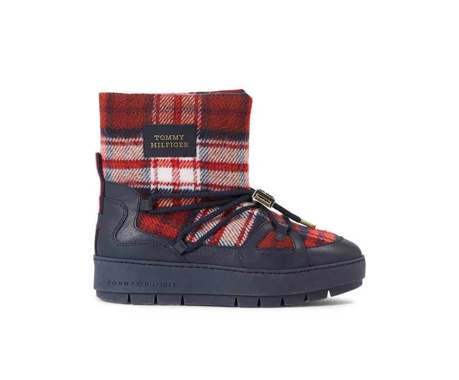 obrazek 1 Tommy Hilfiger Śniegowce Tartan Snowboot FW0FW07612 Niebieski
