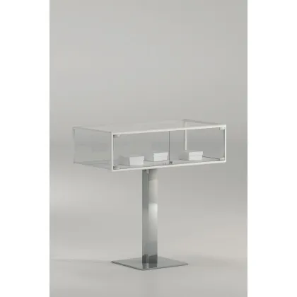 Picture A stylish display cabinet on a metal stand for a shop or boutique