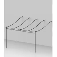 Picture Stylish wall pergola Tibisco 376×321 cm without roof for a unique garden