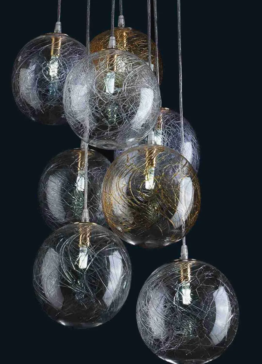 obrazek 2 Nowoczesna wisząca lampa ze szkła Murano