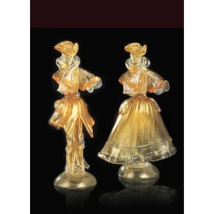 Zdjęcie Złote weneckie statuetki z kolekcji Goldoni ze szkła Murano