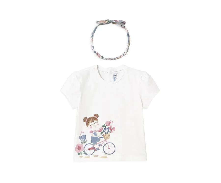 obrazek 1 Mayoral T-Shirt 1044 Biały Regular Fit