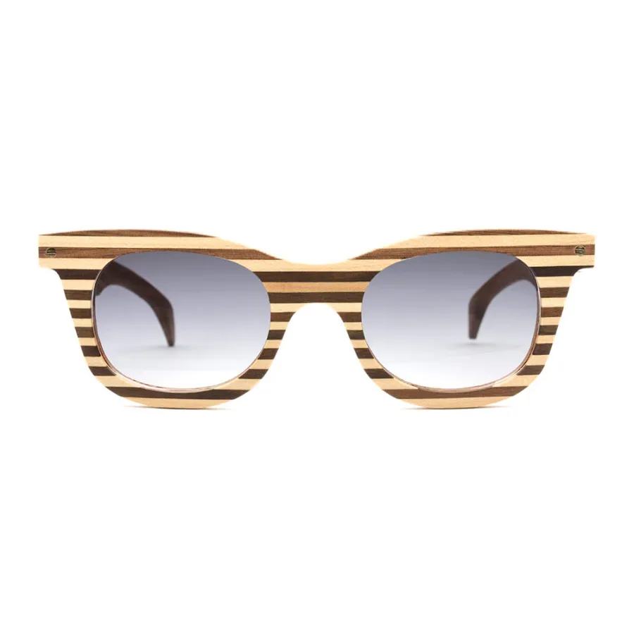 obrazek 1 Okulary damskie drewniane w paski - Legno Light