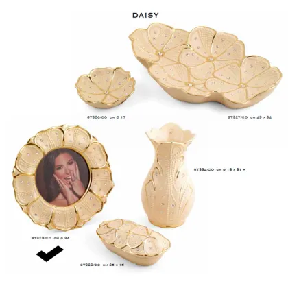 Picture Prestigious ceramic frame in the shape of a flower - Bruno Costenaro