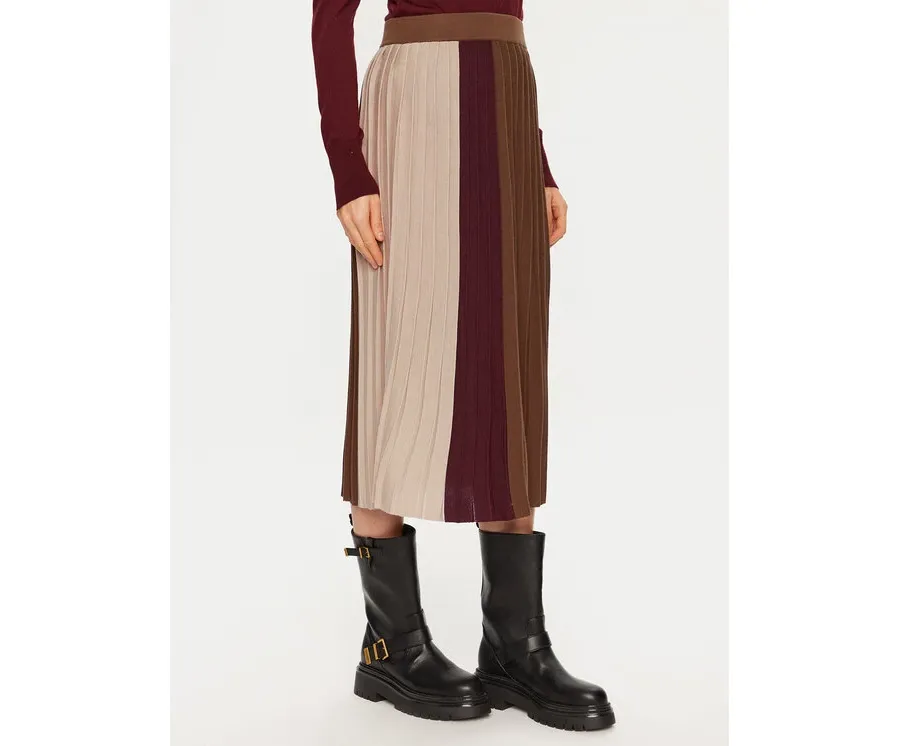 obrazek 1 Weekend Max Mara Spódnica plisowana Virgin 2425306022 Beżowy Regular Fit