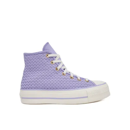 Zdjęcie Converse Trampki Chuck Taylor All Star Lift Platform Knit Kadın Mor A13644C Fioletowy
