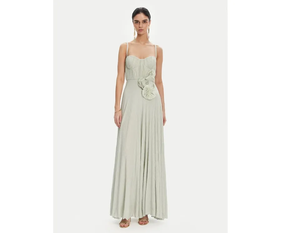 obrazek 1 Elisabetta Franchi Sukienka wieczorowa AB-R22-52E2 Zielony Regular Fit