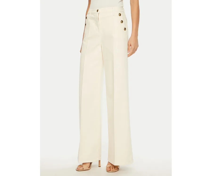 obrazek 1 Luisa Spagnoli Jeansy Aceto 541773 Écru Wide Leg