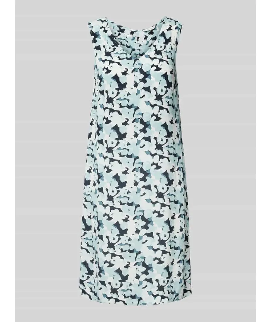 obrazek 1 Sukienka mini z wiskozy z kwiatowym wzorem i dekoltem w serek