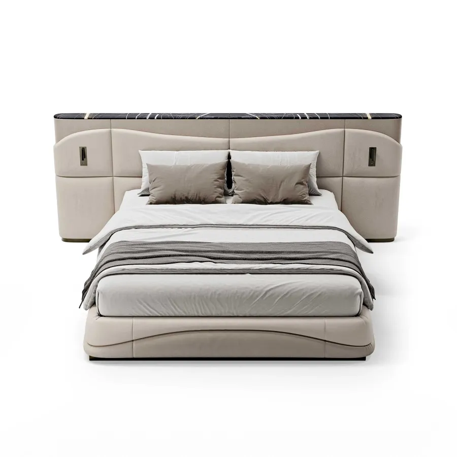 obrazek 1 Eleganckie włoskie łóżko do sypialni - styl modernistyczny