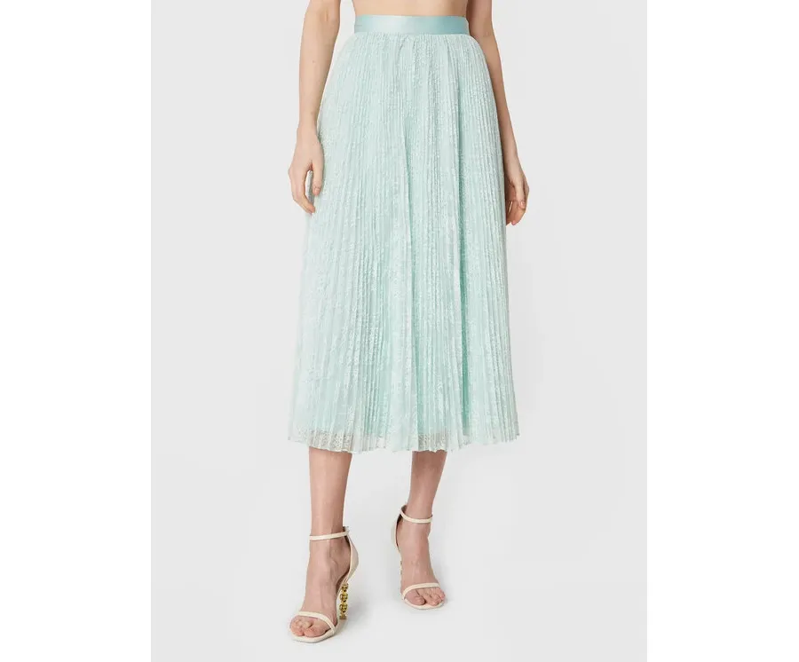 obrazek 1 TWINSET Spódnica plisowana 231TP2691 Zielony Relaxed Fit