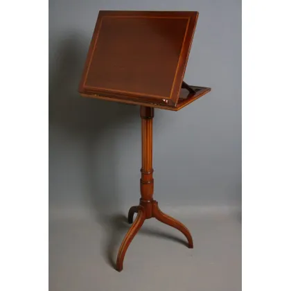 Picture A unique Edwardian adjustable mahogany music stand
