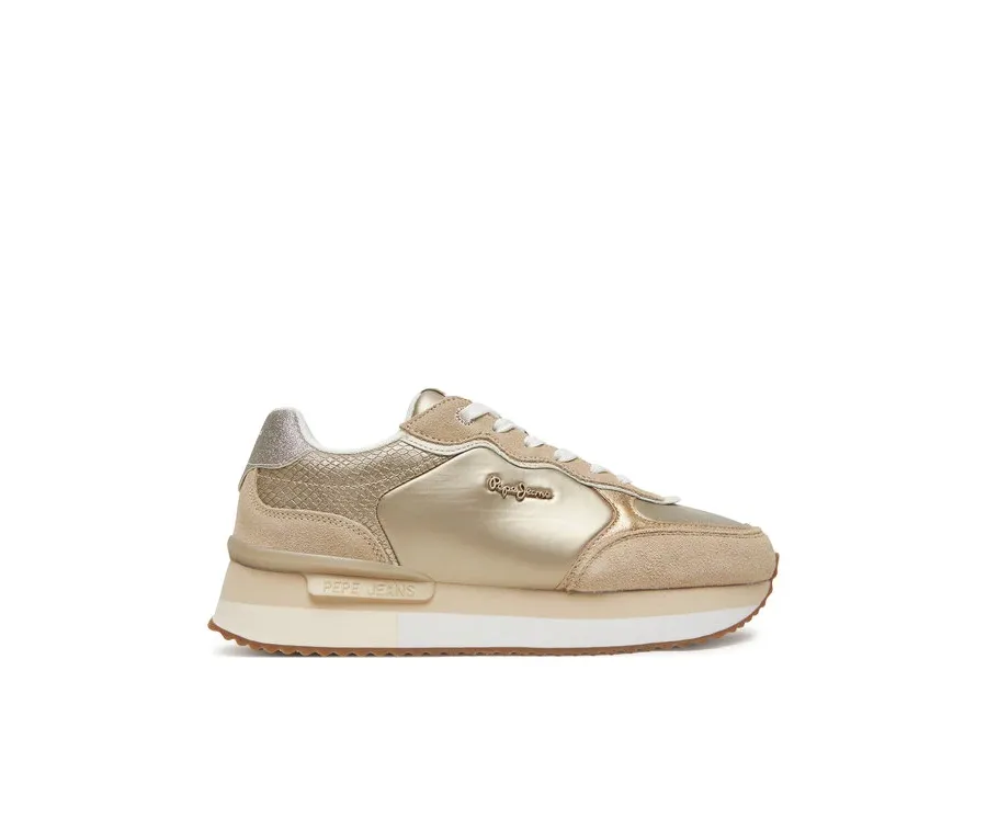obrazek 1 Pepe Jeans Sneakersy Rusper Shine PLS60033 Beżowy
