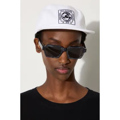 Zdjęcie Carhartt WIP czapka z daszkiem bawełniana Stamp Cap kolor biały z aplikacją I033625.00AXX