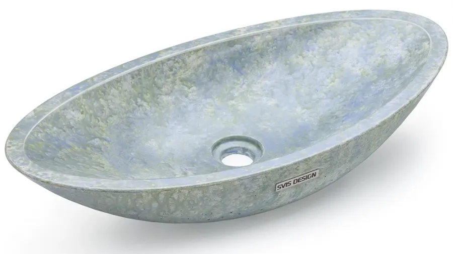 obrazek 2 Piękna umywalka 60 cm ORION BASIC – GRANITE, niebieski i zielony, lakier półmatowy