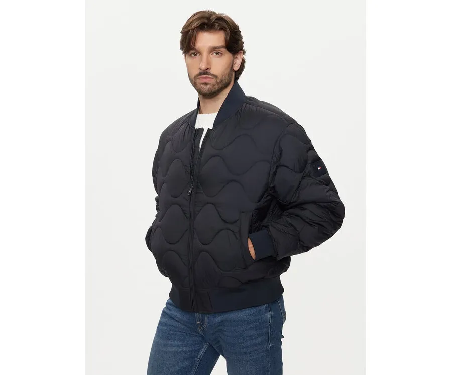 obrazek 1 Tommy Hilfiger Kurtka bomber MW0MW37341 Granatowy Regular Fit