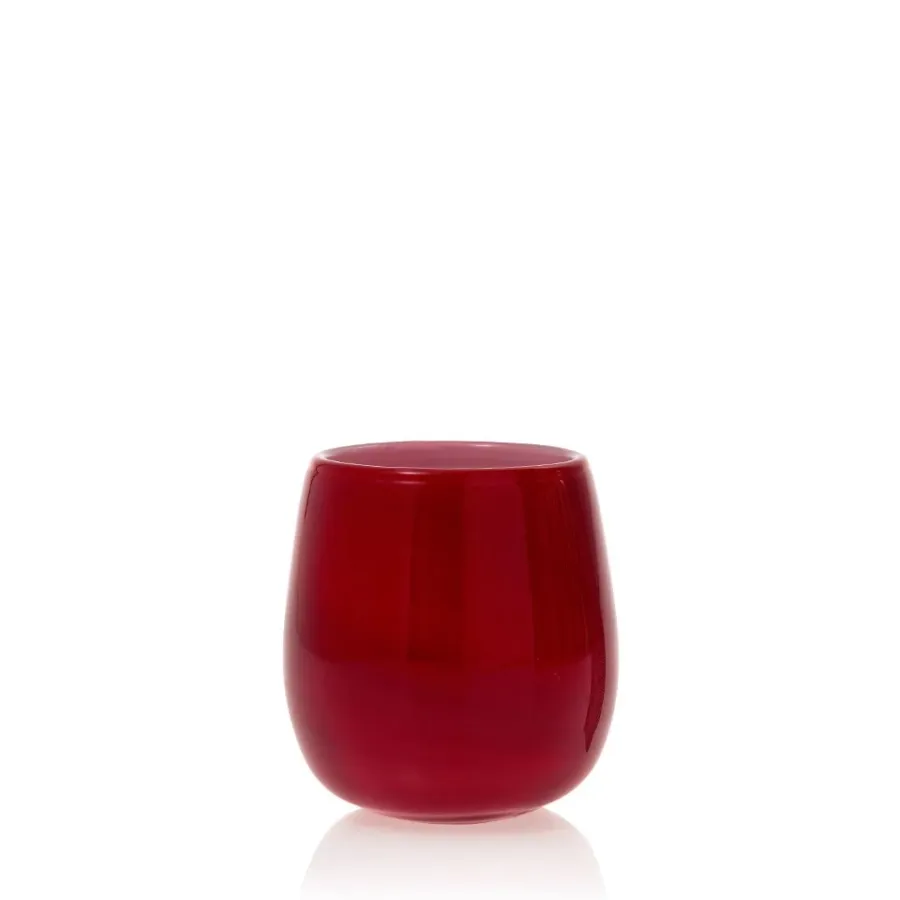 obrazek 1 Czerwony komplet 6 szklanek ze szkła opalowego (9,5 cm)