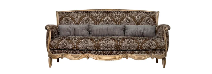 obrazek 1 Elegancka dwu-osobowa włoska sofa z trzema poduszkami