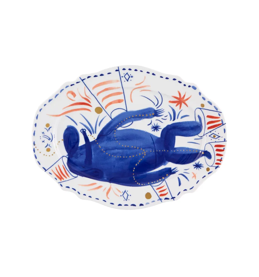 obrazek 1 Porcelanowy mały talerz Folkifunki z przedstawieniem zwierzęcia - Vista Alegre