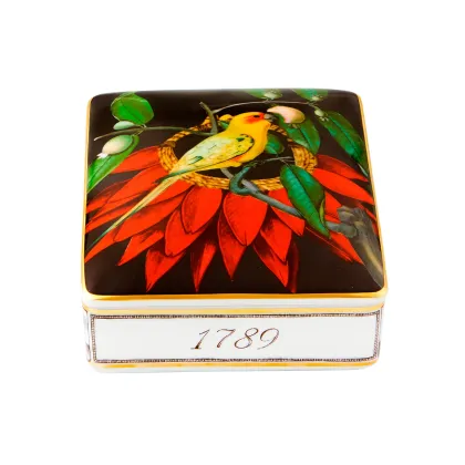 Picture Porcelain rectangular card box from the Amazōnia series - Vista Alegre
