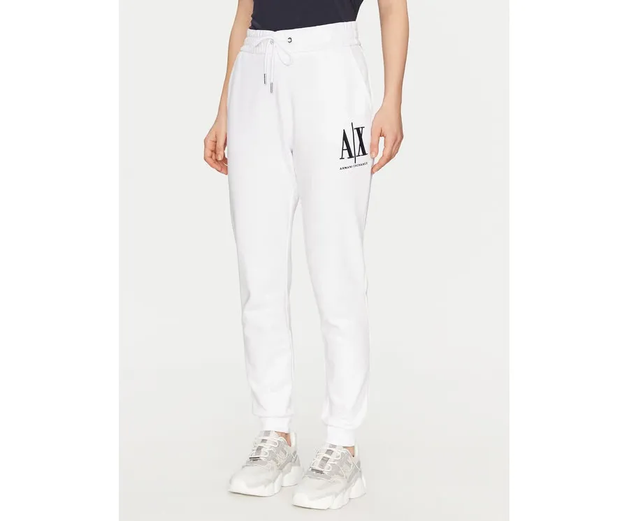 obrazek 1 Armani Exchange Spodnie dresowe 8NYPCX YJ68Z 1000 Biały Regular Fit