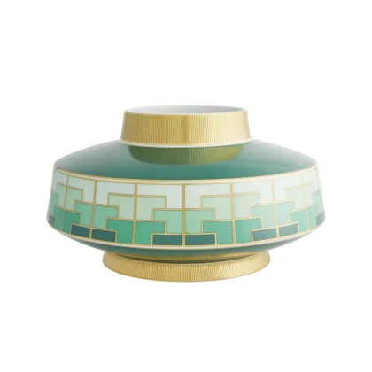 Zdjęcie Stylowy porcelanowy duży wazon w kolorach zieleni - Vista Alegre