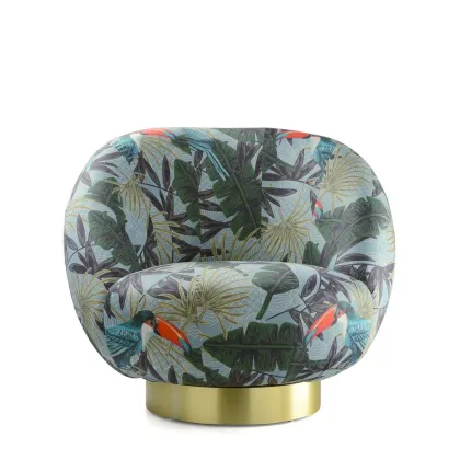 Zdjęcie Stylowy fotel obrotowy na metalowej podstawie H.87xL.90xP.100 cm