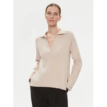 Zdjęcie Calvin Klein Sweter Essential K20K206019 Beżowy Relaxed Fit