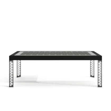 Picture A stunning rectangular dining table in black inspired by arabesques