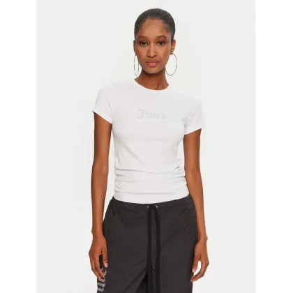 Zdjęcie Juicy Couture T-Shirt Dot Ruched JCWCT24311 Biały Slim Fit