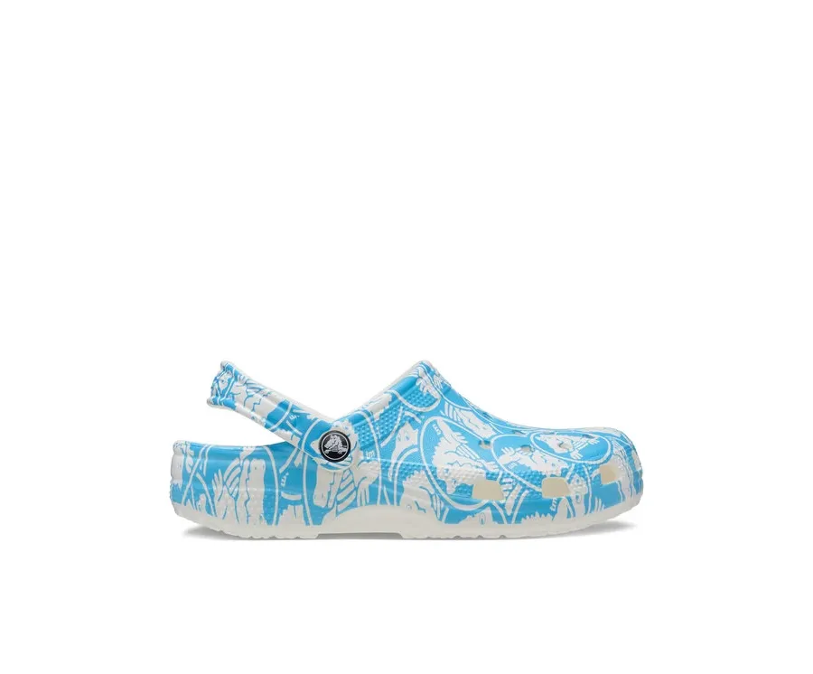 obrazek 1 Crocs Klapki Classic Duke Print Clog 210003 Niebieski