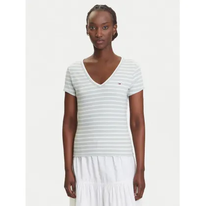 Zdjęcie Tommy Jeans T-Shirt Essential DW0DW17385 Zielony Slim Fit