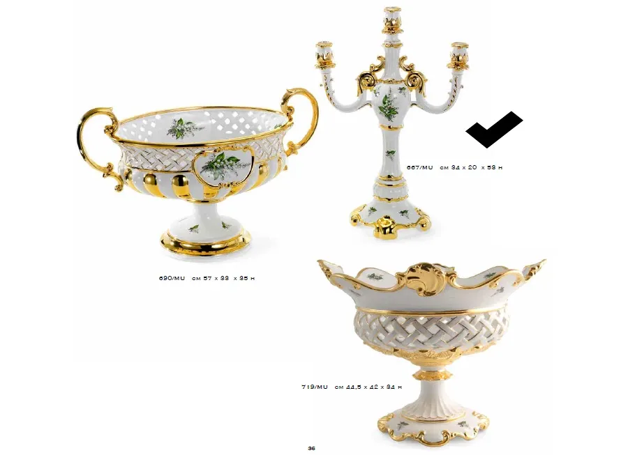 picture 1 Stylish three-armed baroque candlestick - Bruno Costenaro