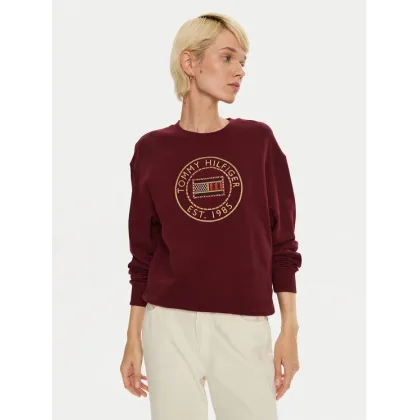 Zdjęcie Tommy Hilfiger Bluza Nautical WW0WW42891 Bordowy Regular Fit