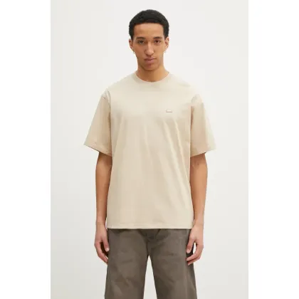 Zdjęcie Dickies t-shirt bawełniany Clancy Heavyweight Tee Ss Irish Cream męski kolor beżowy gładki DK0A4Z4LF951