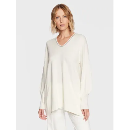 Zdjęcie Fabiana Filippi Sweter MAD222W028 Écru Relaxed Fit
