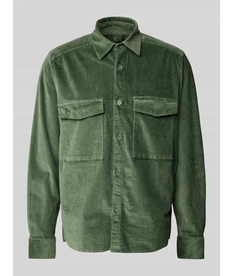 obrazek 1 Kurtka koszulowa o kroju slim fit z fakturowanym wzorem model ‘Gunray’
