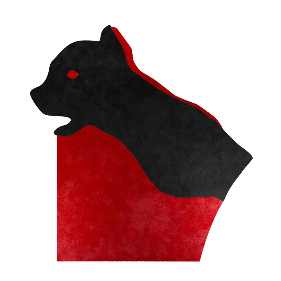 obrazek 1 Designerski dywan z przedstawieniem głowy czarnej pantery