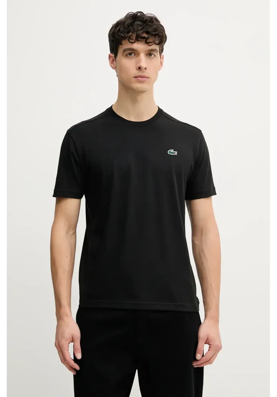 obrazek 1 Lacoste t-shirt męski kolor czarny gładki