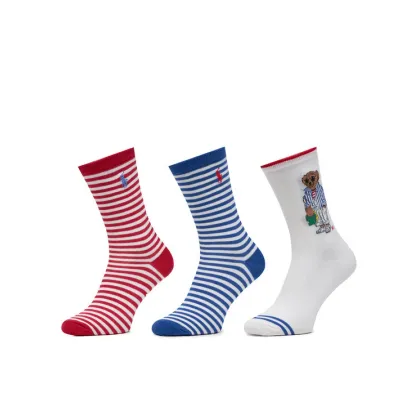 Zdjęcie Polo Ralph Lauren Zestaw 3 par wysokich skarpet damskich 455972027001 Beżowy