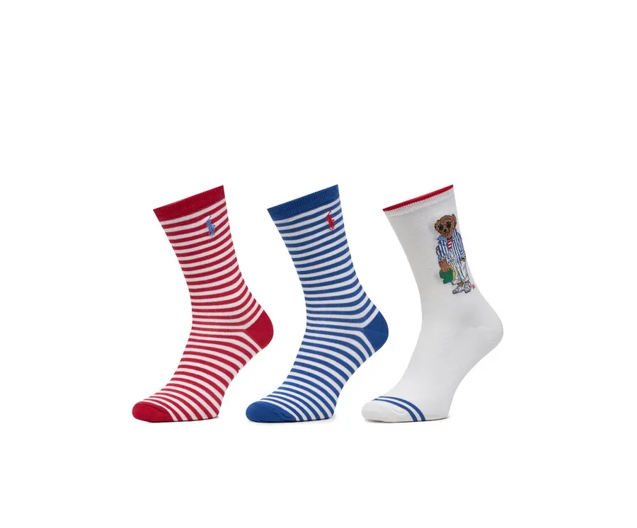 obrazek 1 Polo Ralph Lauren Zestaw 3 par wysokich skarpet damskich 455972027001 Beżowy